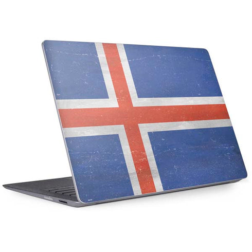 Iceland Flag Distressed Surface Laptop 2 Skin